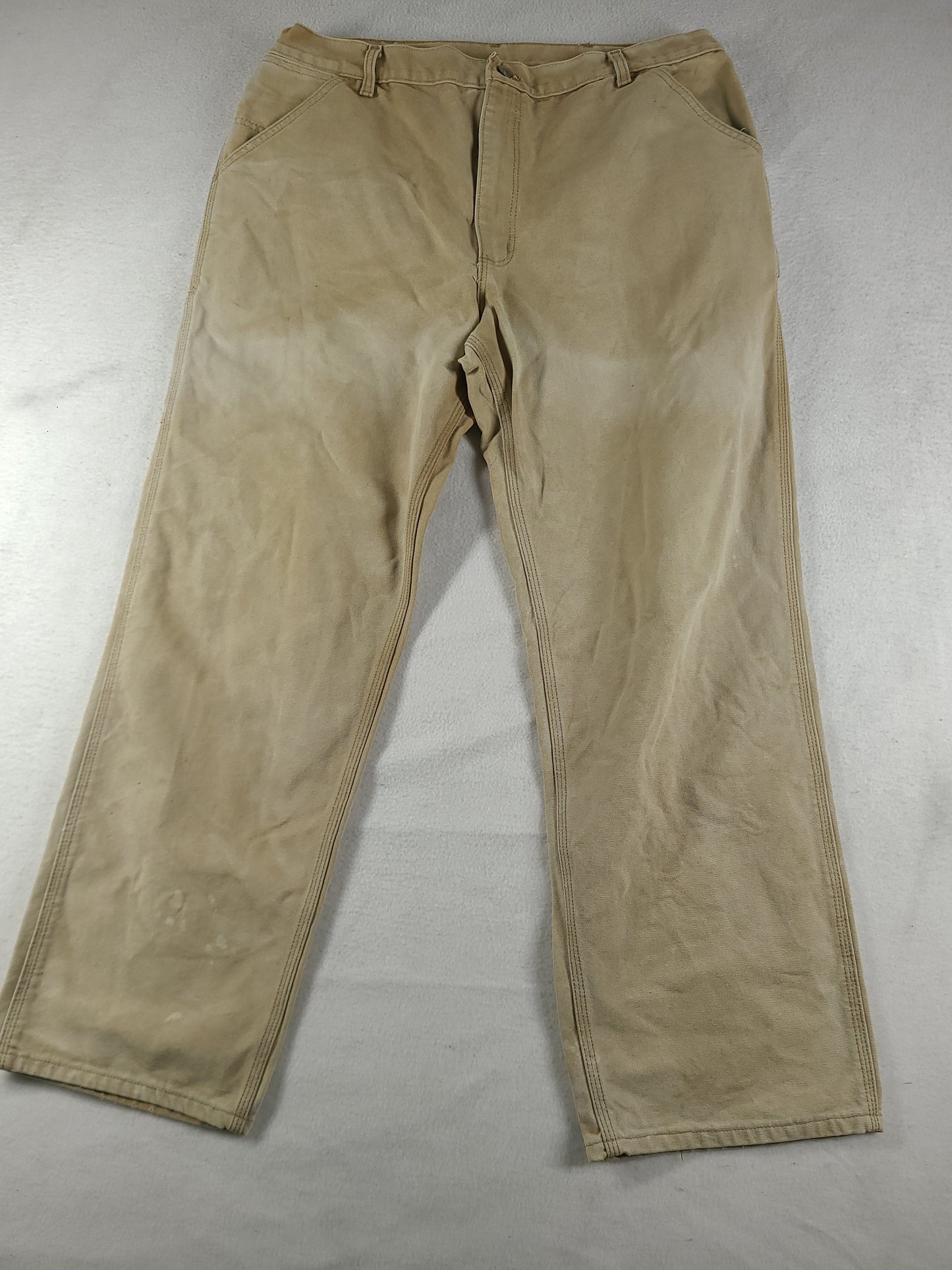 Carhartt Pants Workwear Beige Size 36 Adult Mens Denim Zip Fly