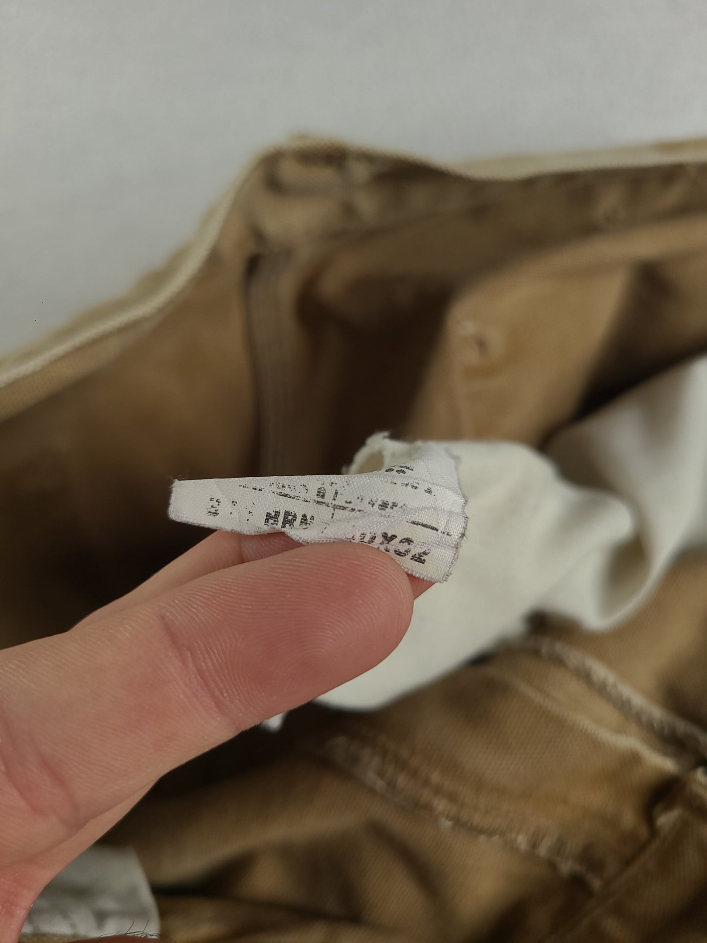 Carhartt Pants Workwear Beige Size 36 Adult Mens Denim Zip Fly
