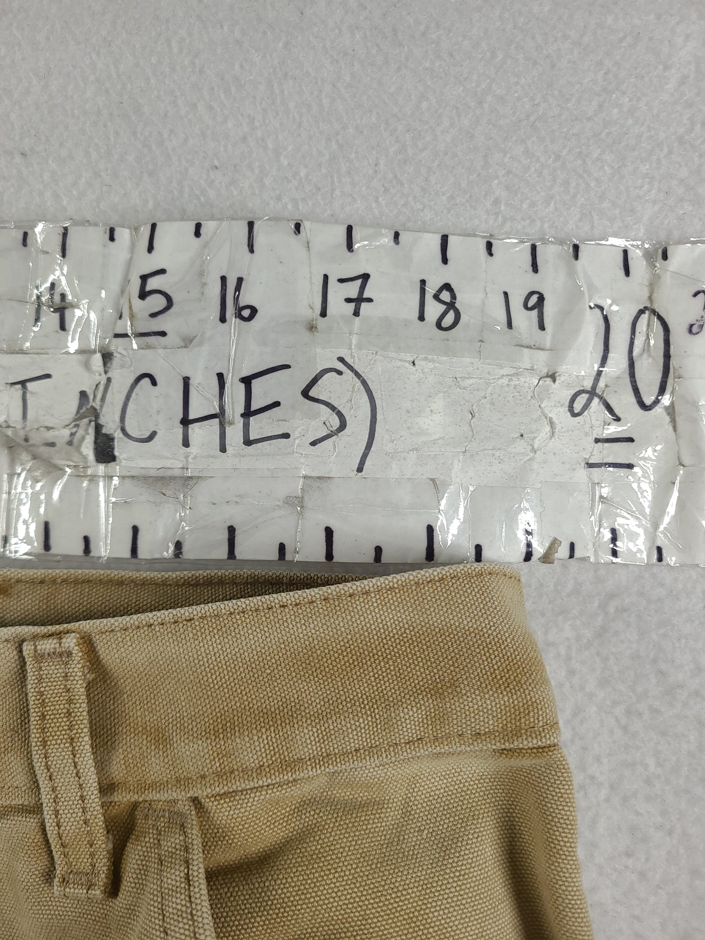 Carhartt Pants Workwear Beige Size 36 Adult Mens Denim Zip Fly
