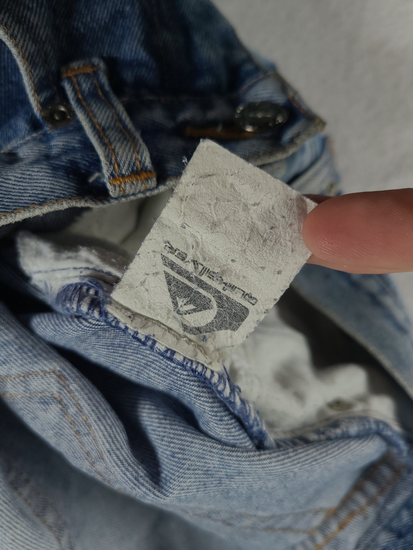 Vintage Quiksilver Jeans Blue Denim Size 32 Adult Mens Surf Zip Straight Logo