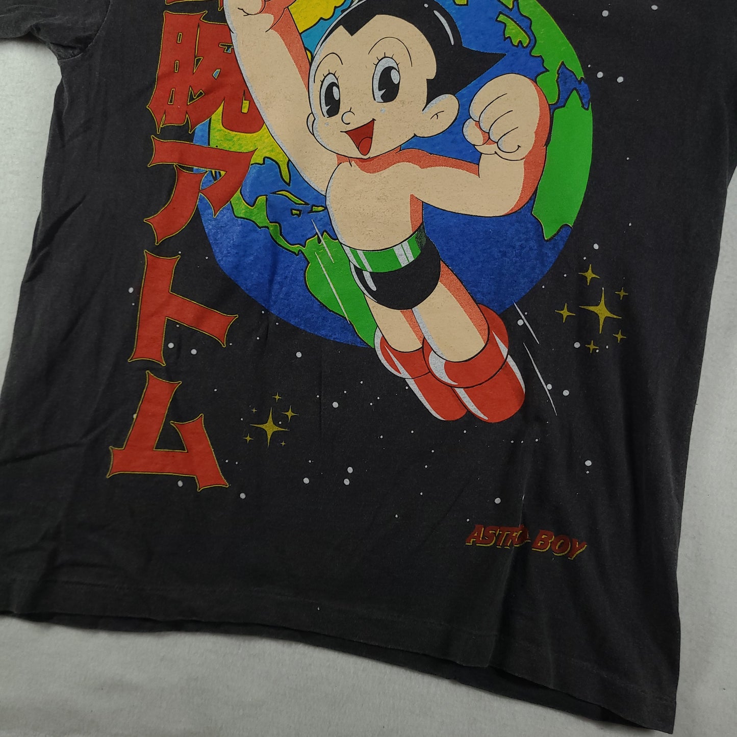 Astroboy Shirt Bootleg Short Sleeve Graphic Tee Black Size L