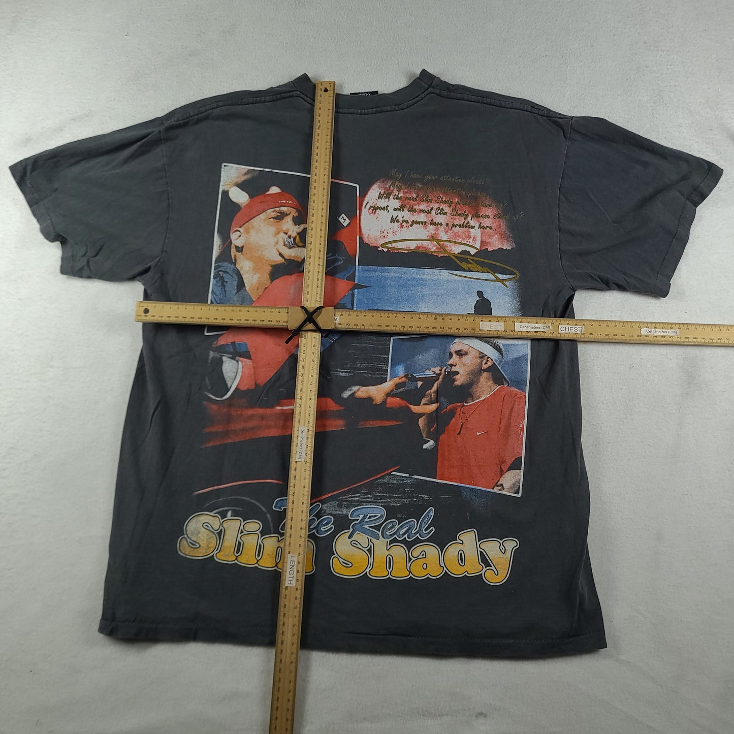 Eminem Shirt Bootleg Size XL Short Sleeve Graphic Tee Adult Slim Shady Rap Tee