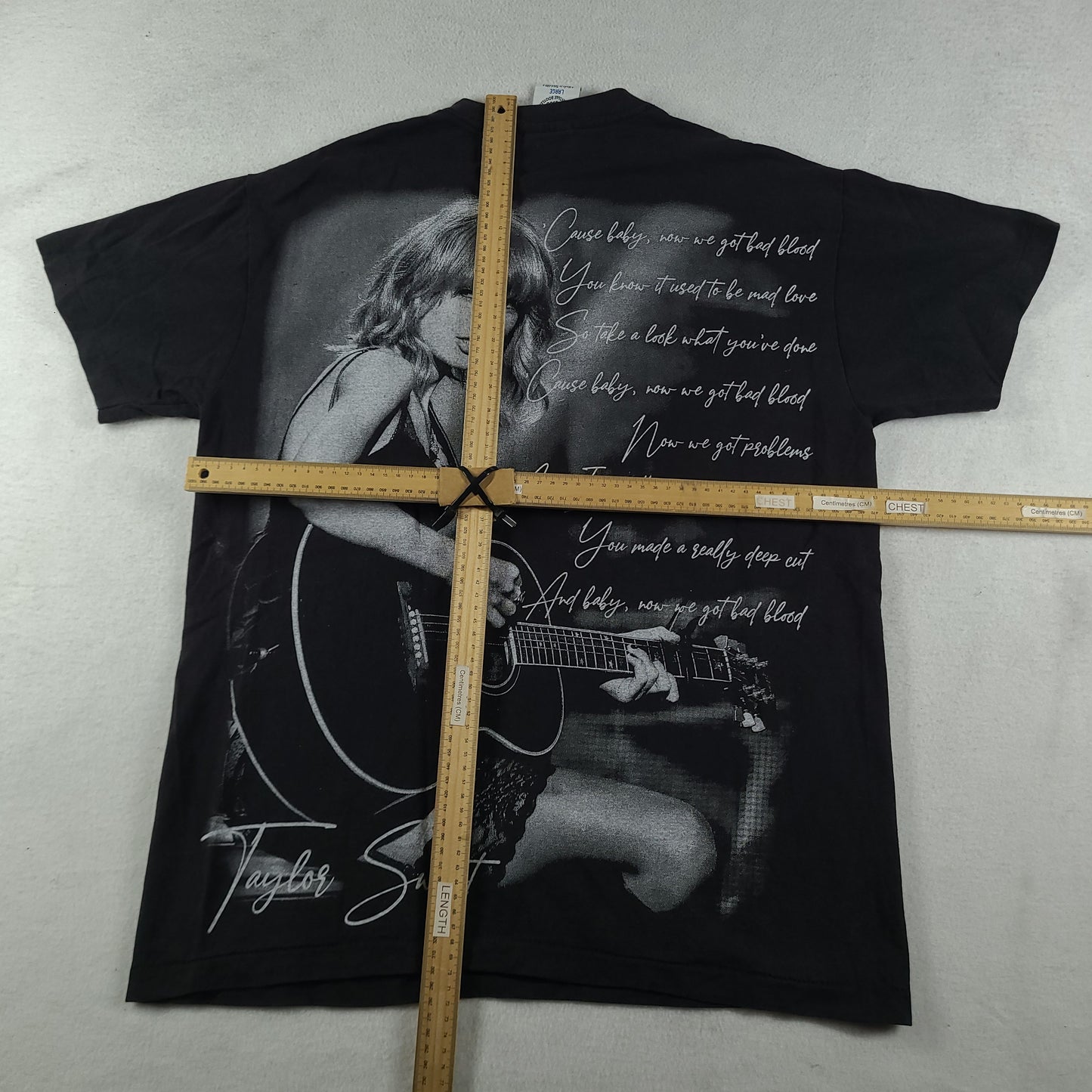 Taylor Swift Shirt Bootleg Black Size L Adult Big Print Graphic Tee