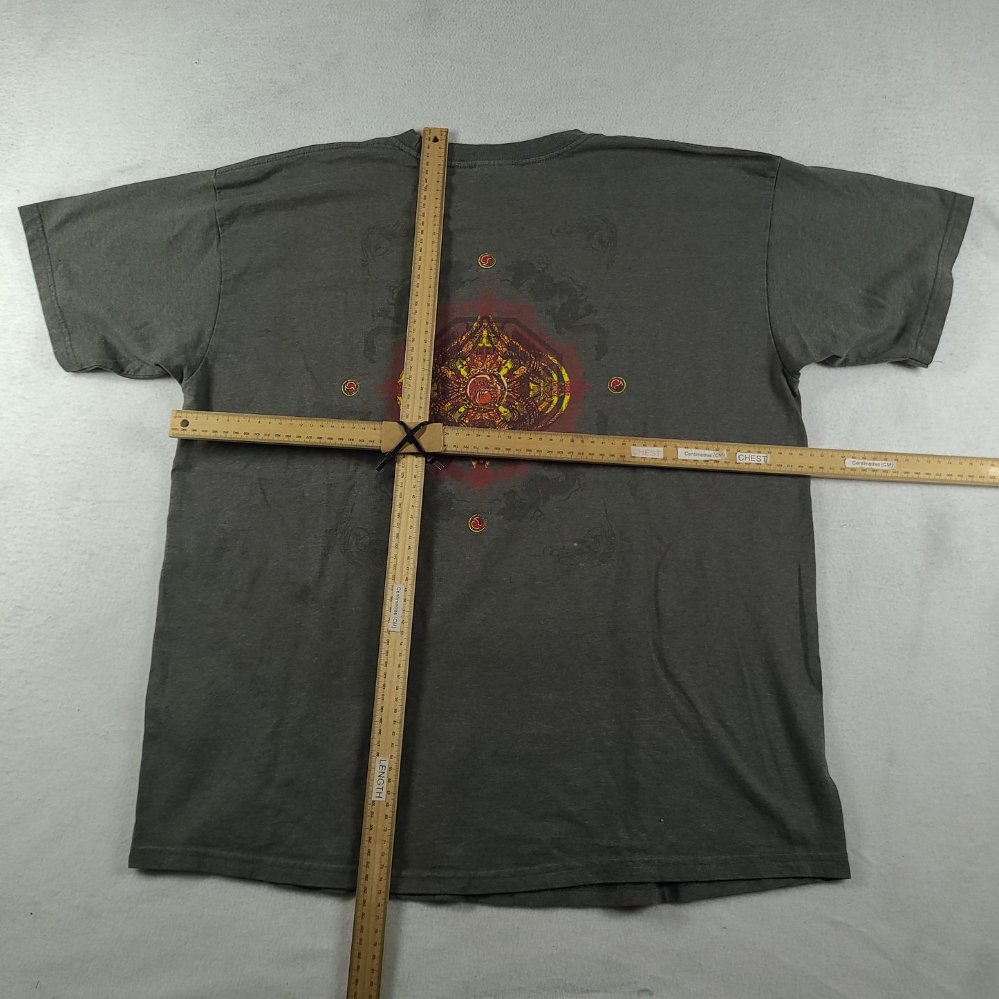 Vintage Nike Shirt Size XL Made in USA Red Dragon Chinese Lucky Grey