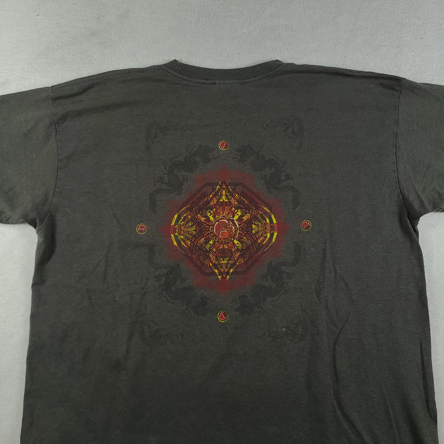 Vintage Nike Shirt Size XL Made in USA Red Dragon Chinese Lucky Grey