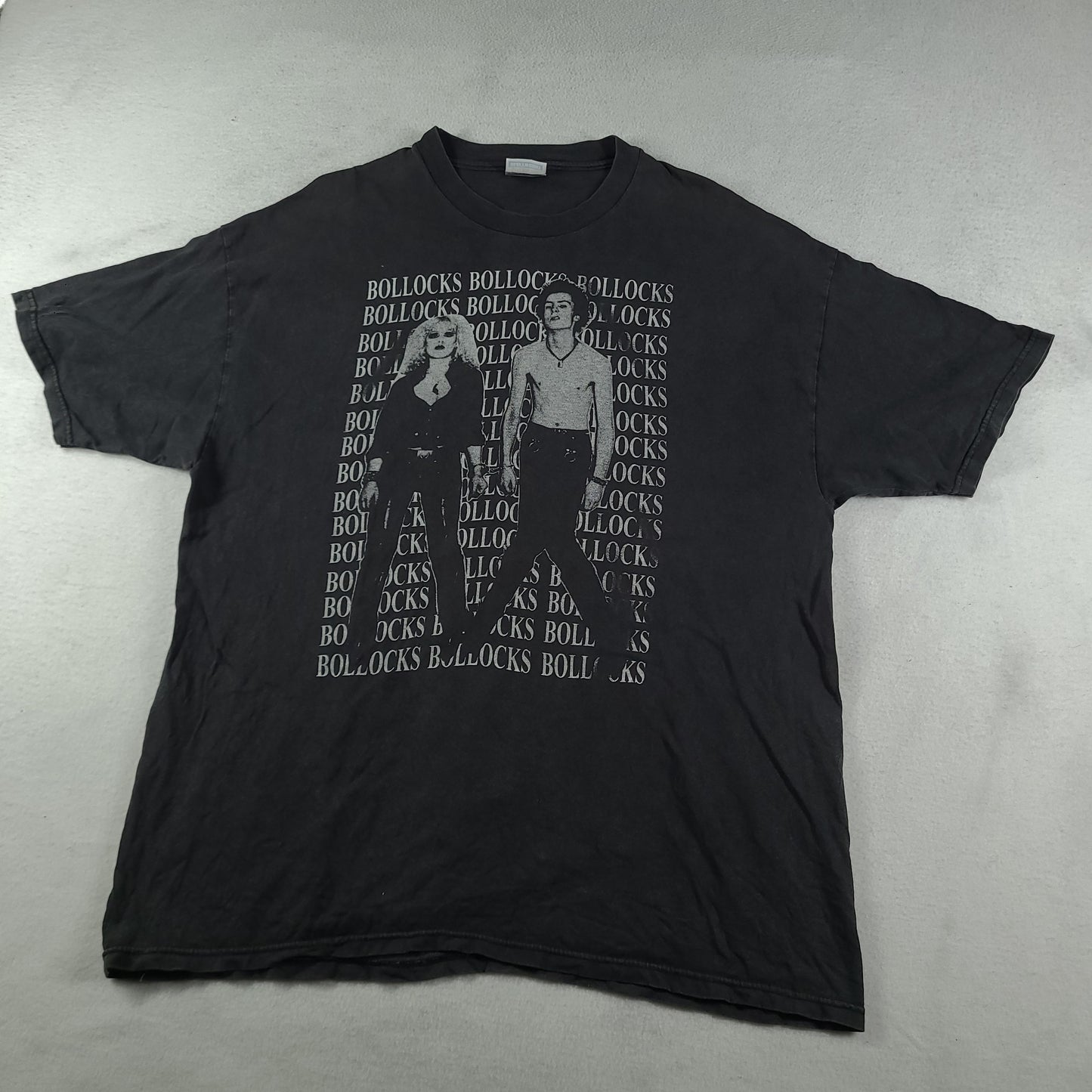 Sex Pistols Shirt Sid and Nancy Hanes XL Black Faded Graphic Tee