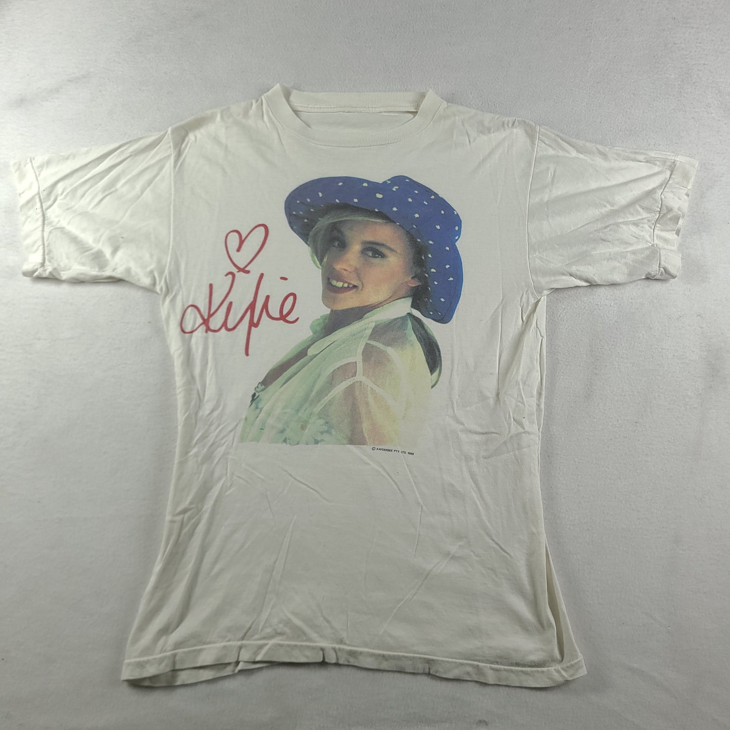 Vintage 1989 Kylie Minogue Shirt Size S / M Adult Graphic Tee White