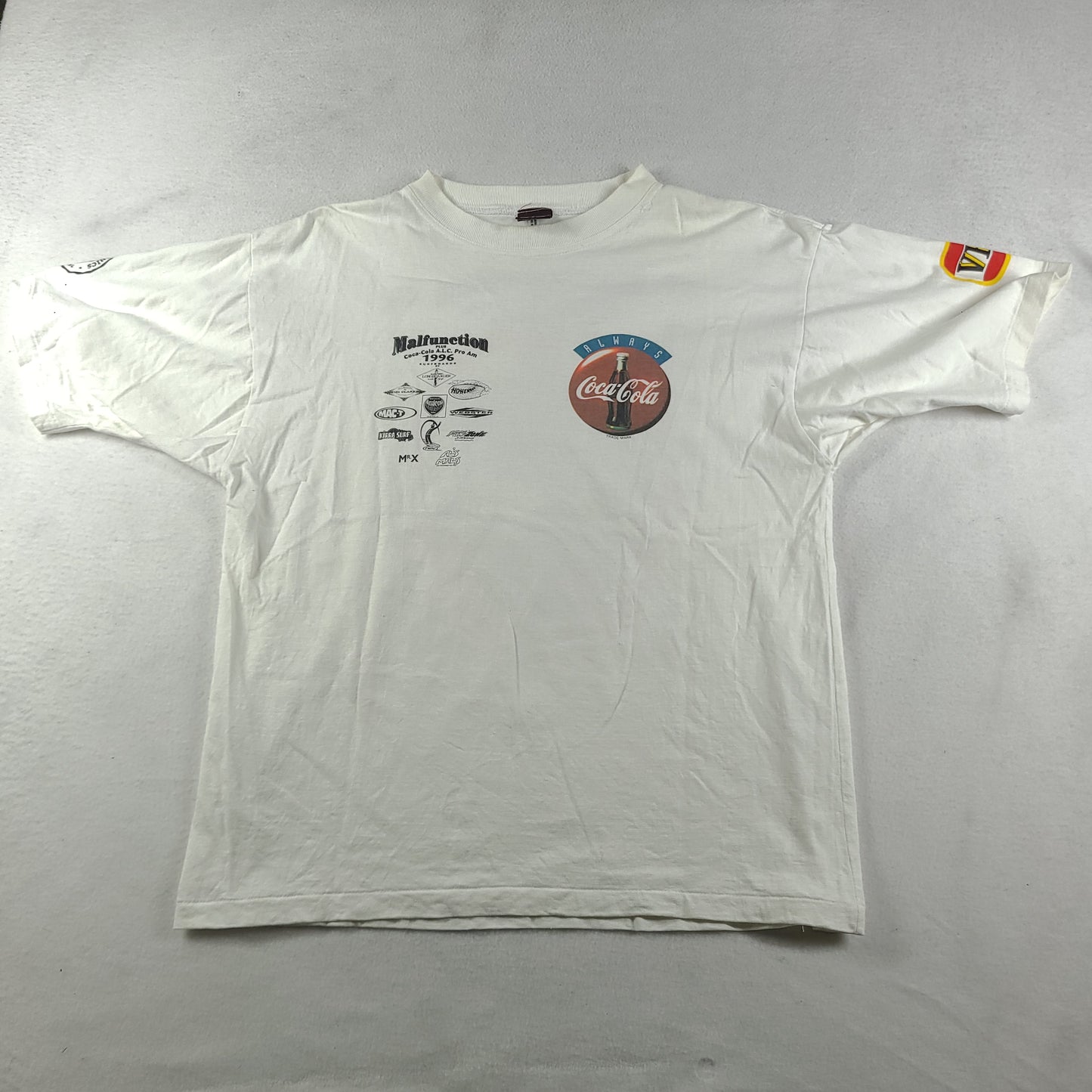 Vintage 1996 Malfunction Shirt Size L Short Sleeve Graphic Tee Adult Casual