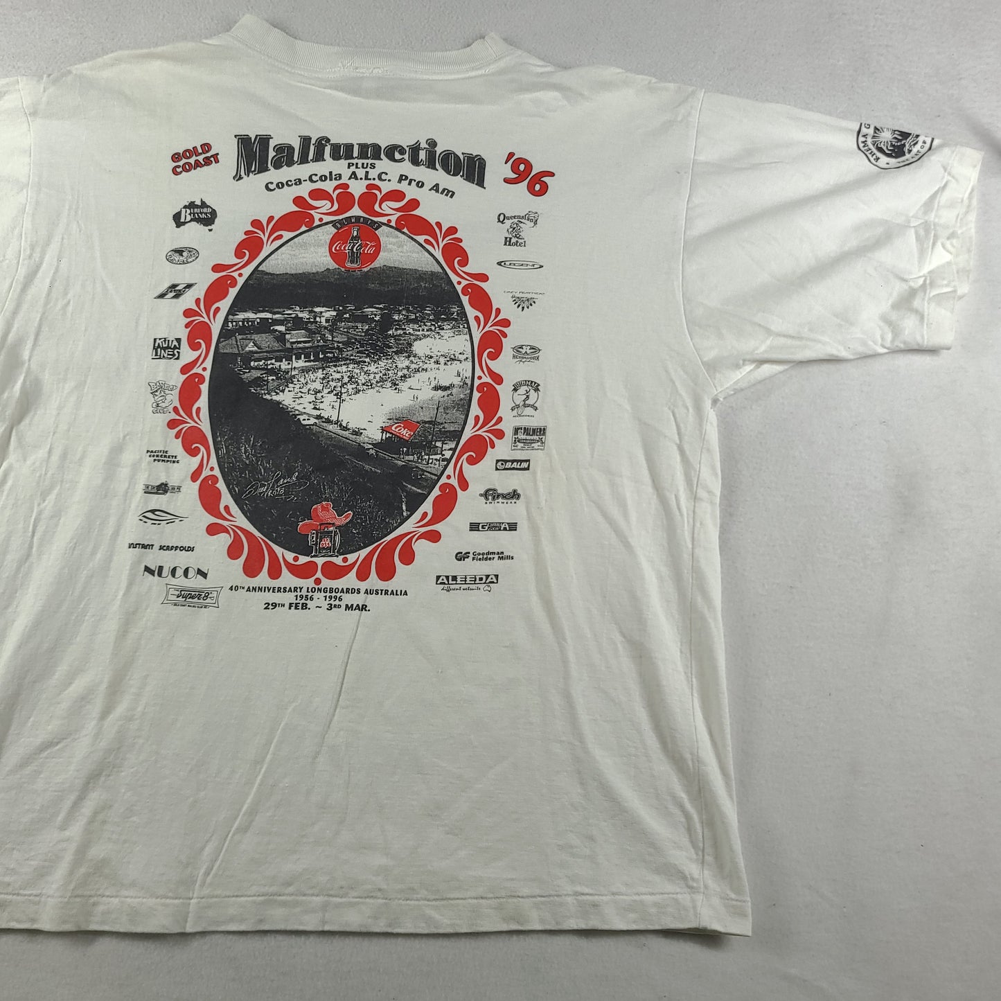 Vintage 1996 Malfunction Shirt Size L Short Sleeve Graphic Tee Adult Casual