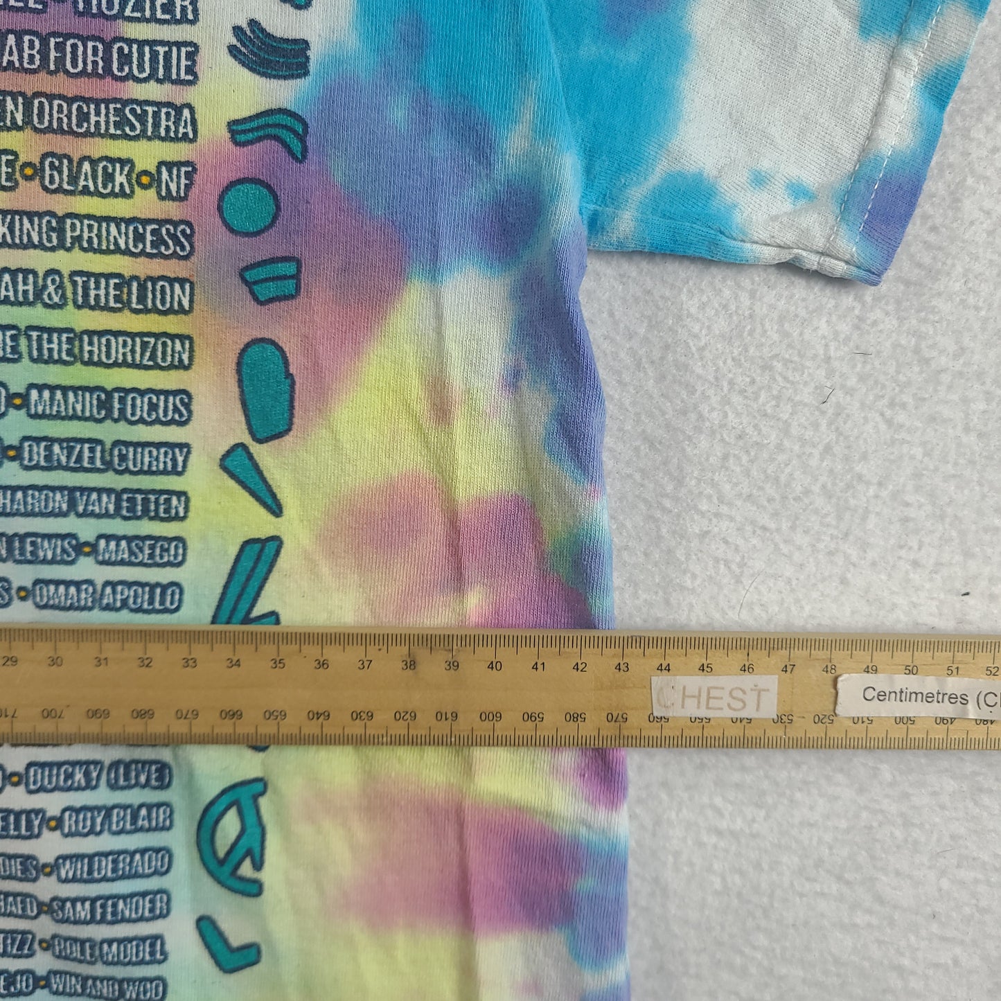 Lollapalooza Shirt Size S Festival Blue 2019 Chicago Ariana Grande Childish Gambino Flume