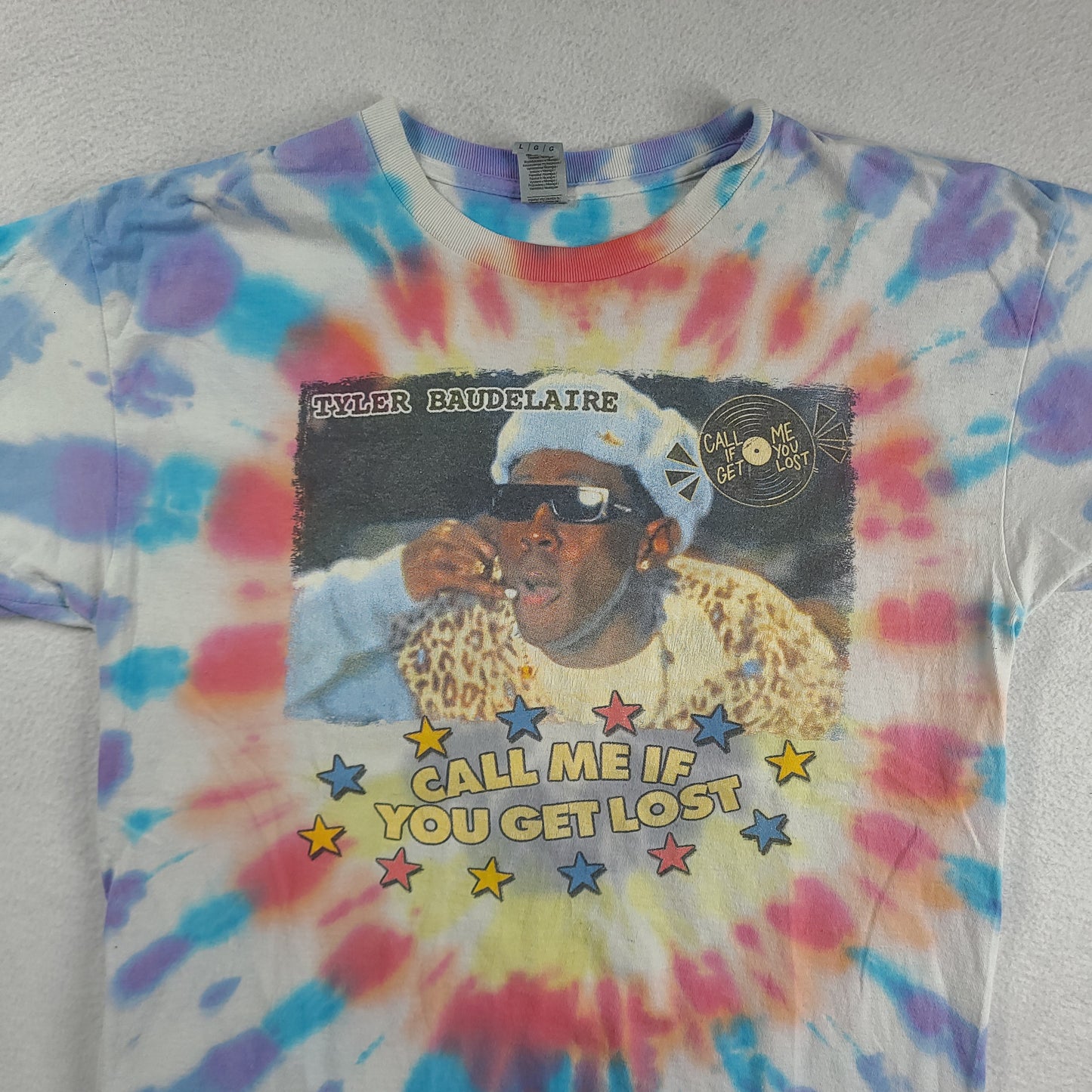 Tyler the Creator Shirt Call Me if You Get Lost Tie Dye Size L Graphic Tee