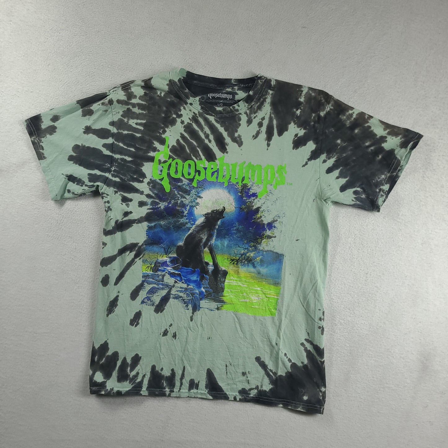 Goosebumps Shirt Werewolf Fever Swamp Size L Grey Short Sleeve Graphic Tee