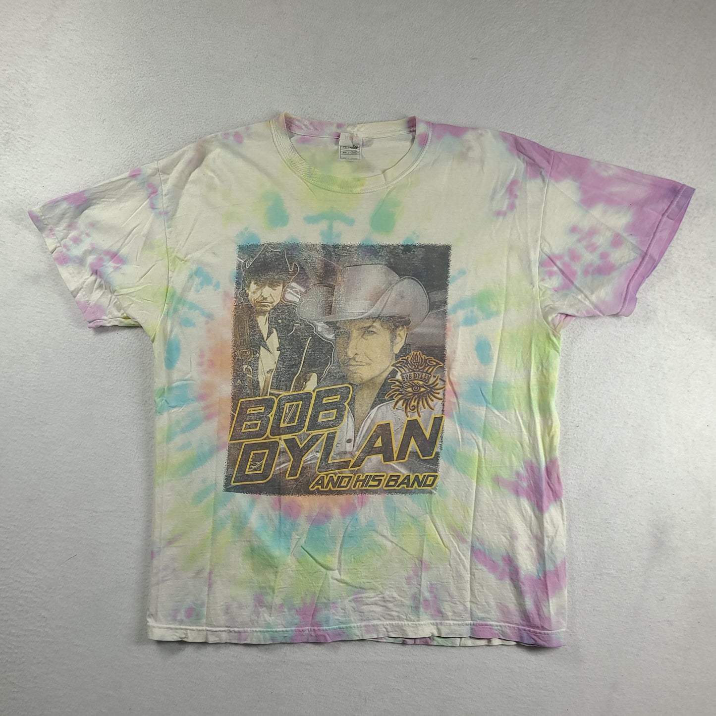 Bob Dylan Shirt Size XL Fruit of the Loom 2008 Tour Short Sleeve Graphic Tee Adult Casual