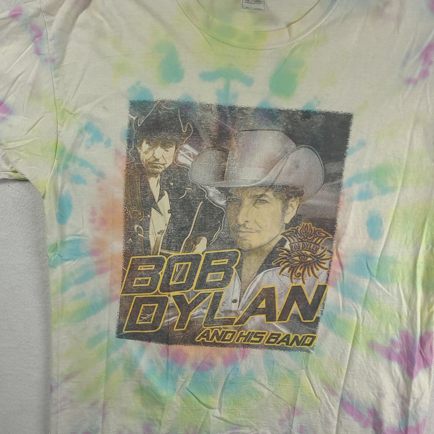 Bob Dylan Shirt Size XL Fruit of the Loom 2008 Tour Short Sleeve Graphic Tee Adult Casual