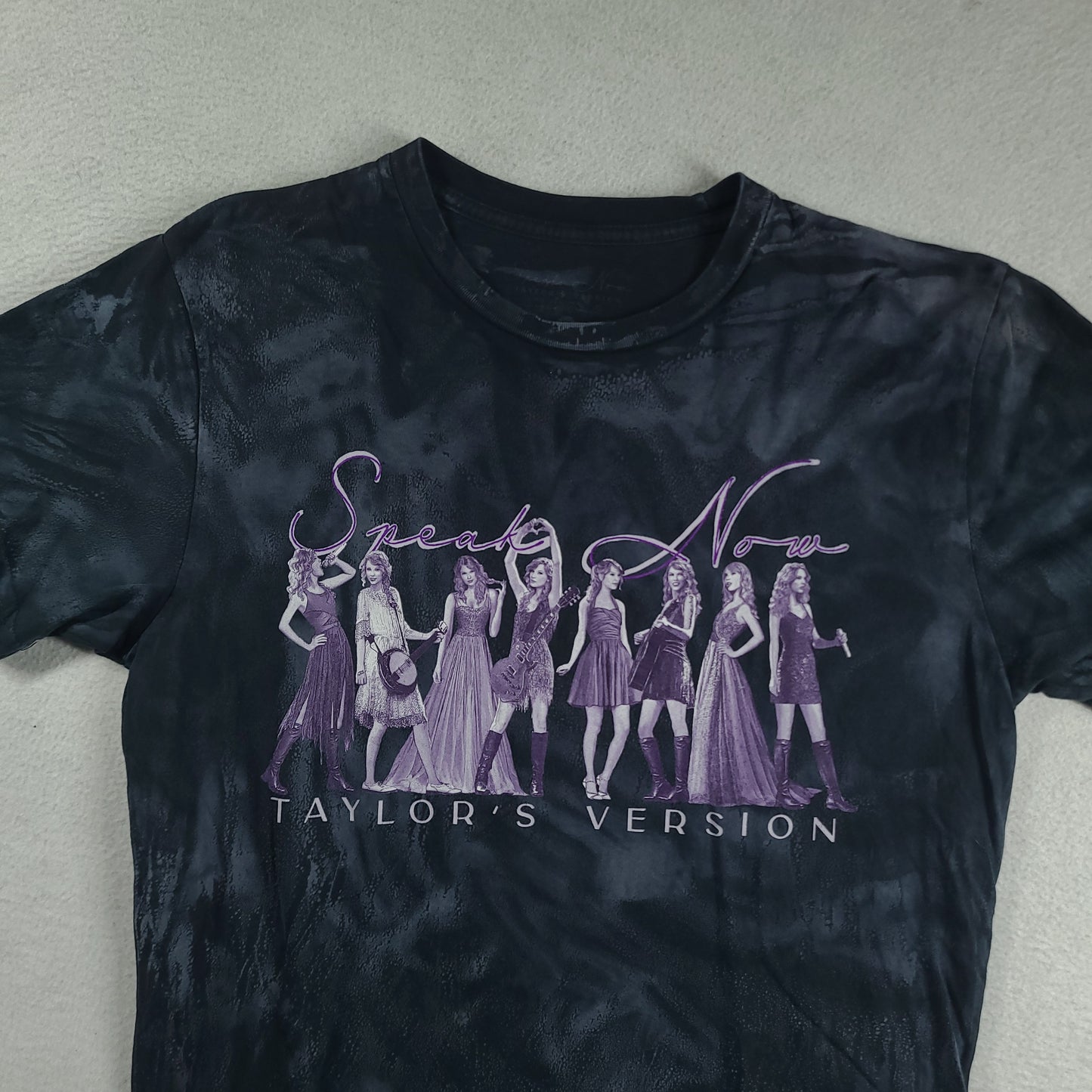 Taylor Swift Shirt Blue Short Sleeve Graphic Tee Speak Now Taylors Version Size M