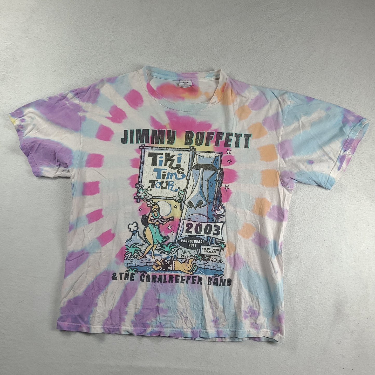 Jimmy Buffett Shirt 2003 Tiki Time Tour Size XL Short Sleeve Graphic