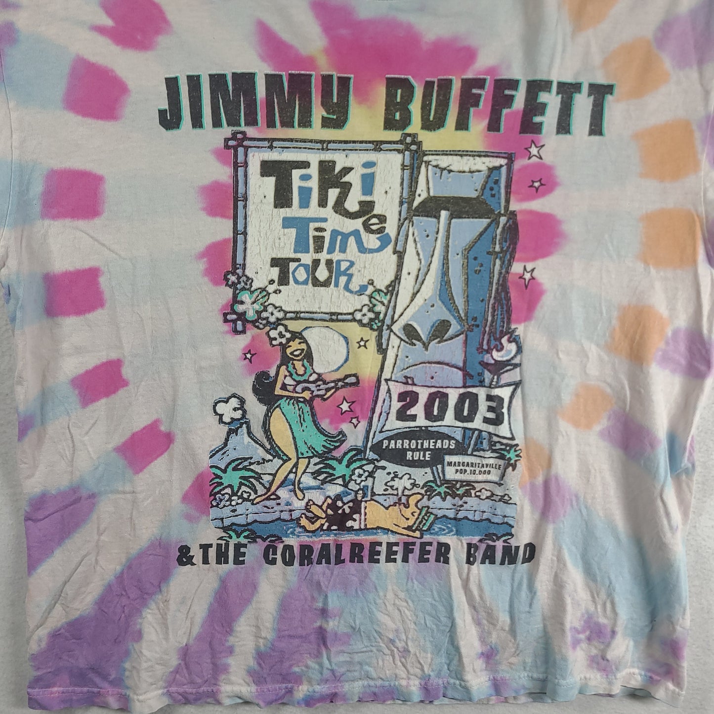 Jimmy Buffett Shirt 2003 Tiki Time Tour Size XL Short Sleeve Graphic