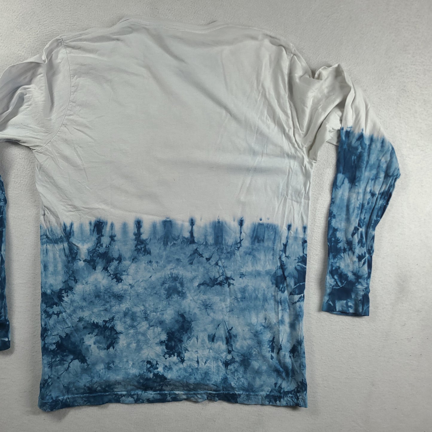 Godzilla x Huf Shirt Long Sleeve White Blue Graphic Tee Size L Cotton Adult