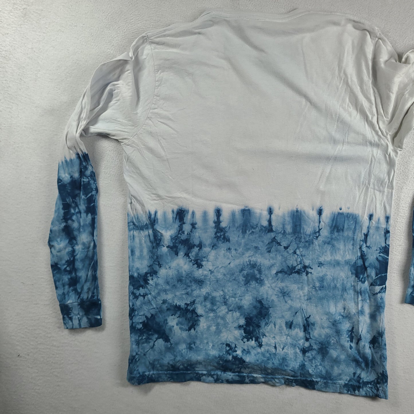 Godzilla x Huf Shirt Long Sleeve White Blue Graphic Tee Size L Cotton Adult