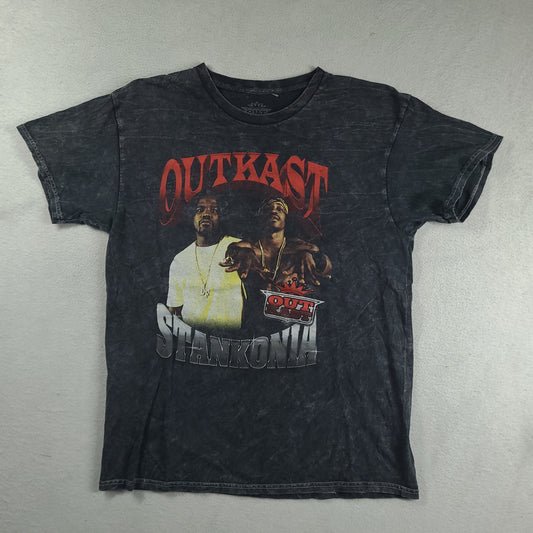 Outkast Shirt Grey Graphic Tee Short Sleeve Graphic Size L Cotton Stankonia