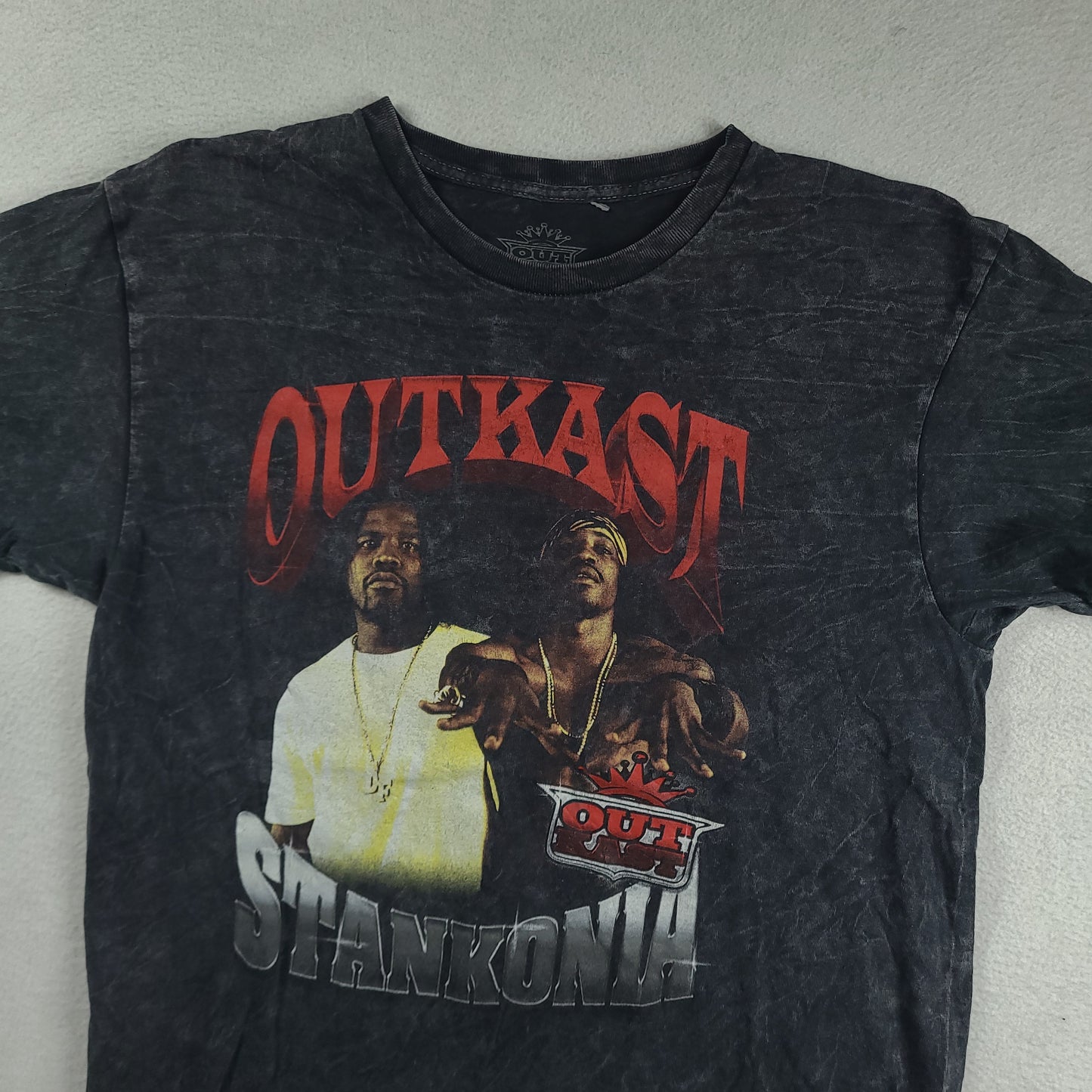 Outkast Shirt Grey Graphic Tee Short Sleeve Graphic Size L Cotton Stankonia