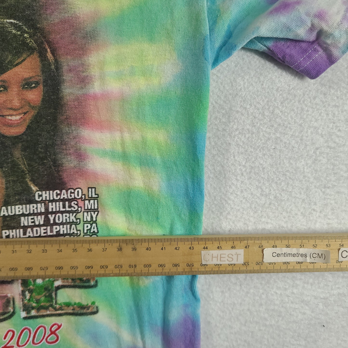 Spice Girls Shirt The Return Tour 2008 Size S Delta Multicoloured Tie Dye