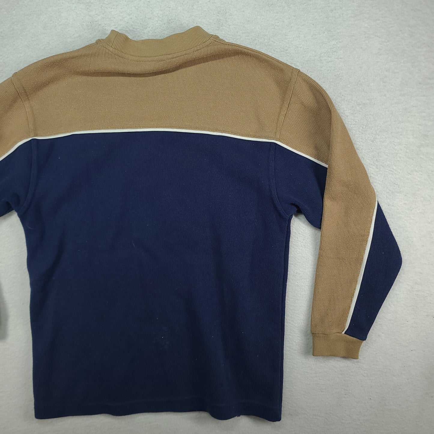 Maui and Sons Sweater Size 12 Pullover Beige Blue Y2K Surf Youth or Womens