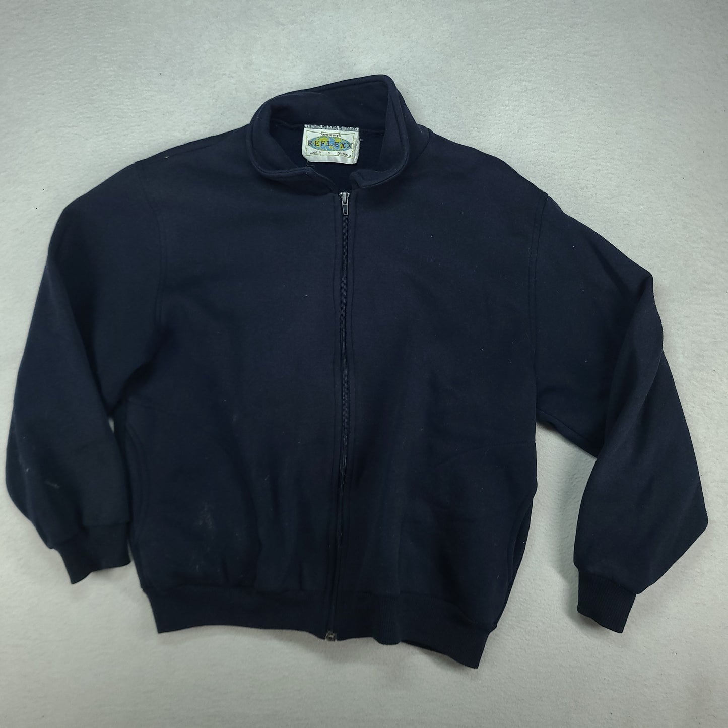 Vintage Reflexx Jumper Made in Australia Blue Pullover Qtr Zip Size S