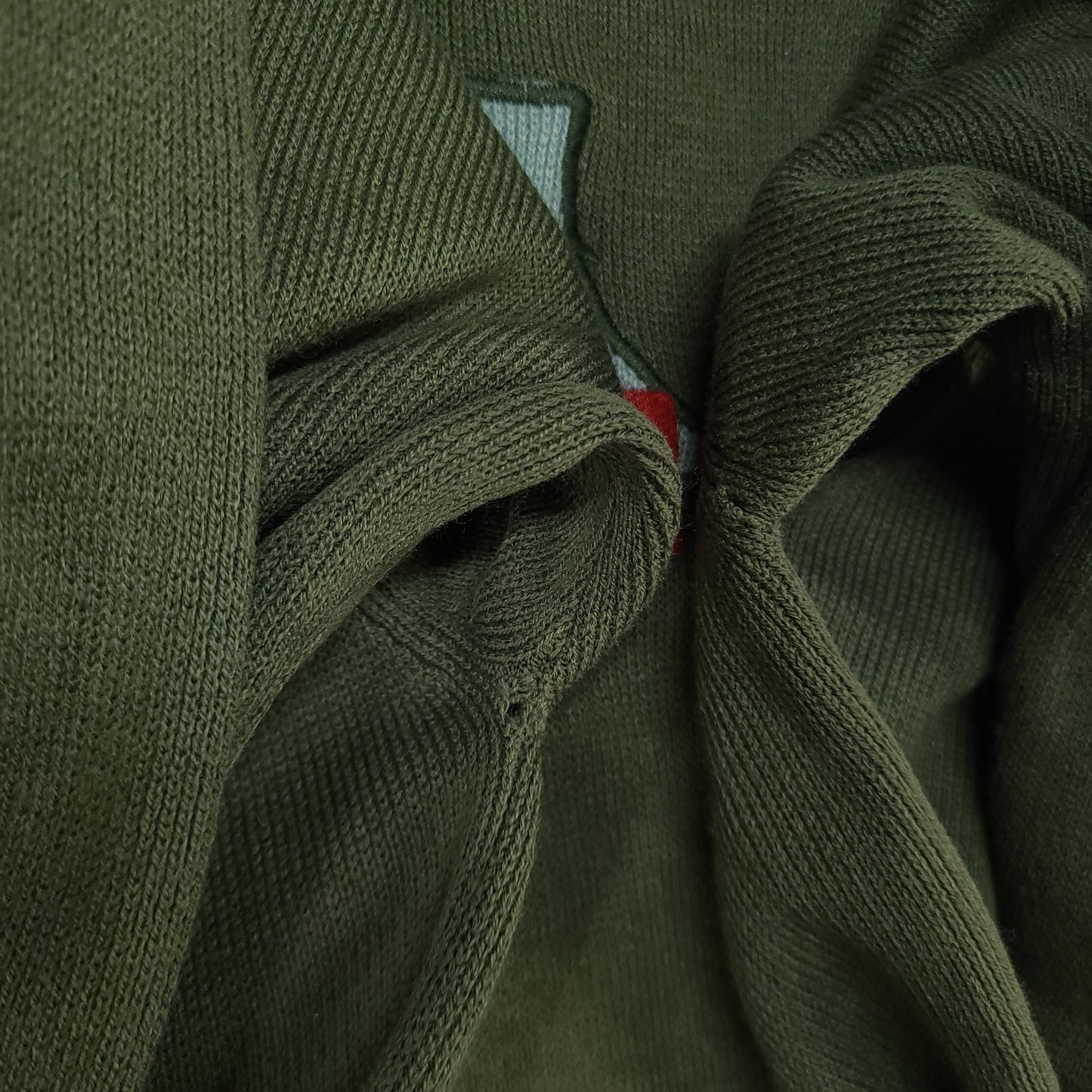 Quiksilver Sweater Green Knit Pullover Distressed Size L Adult Y2K Surf