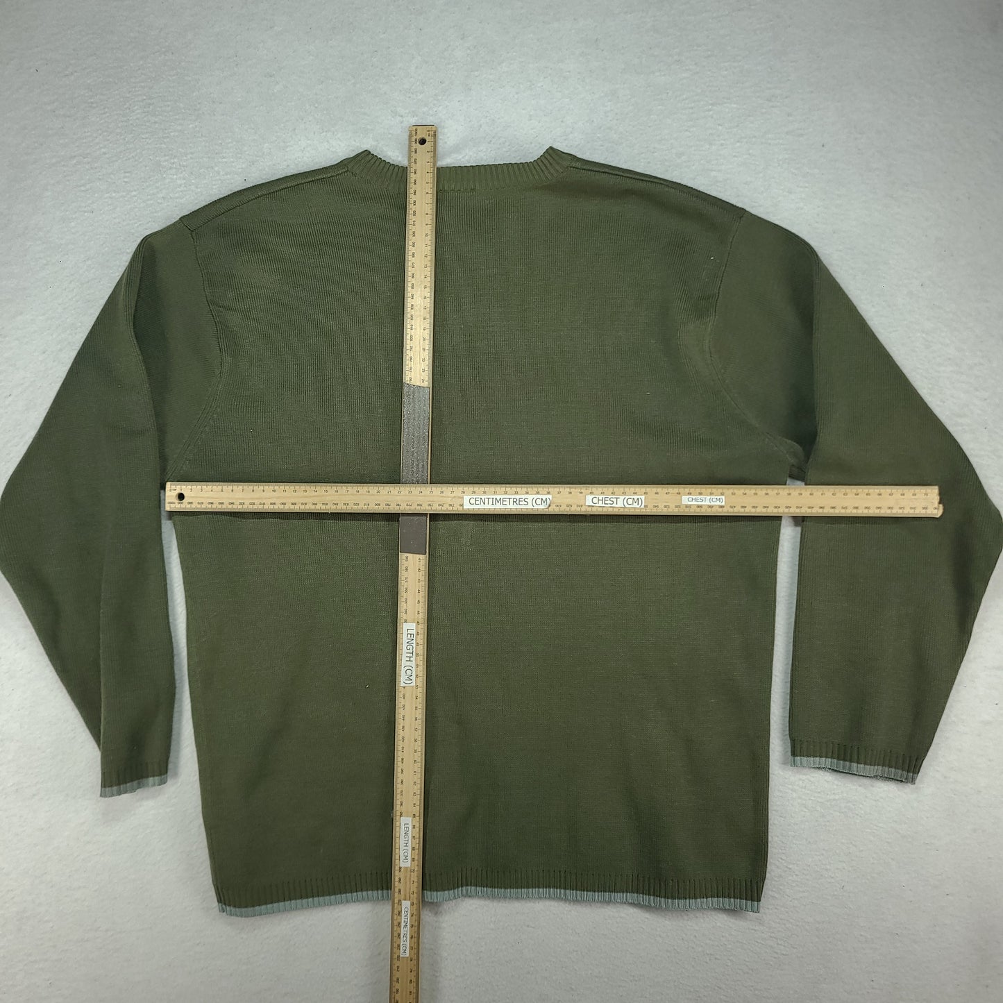 Quiksilver Sweater Green Knit Pullover Distressed Size L Adult Y2K Surf