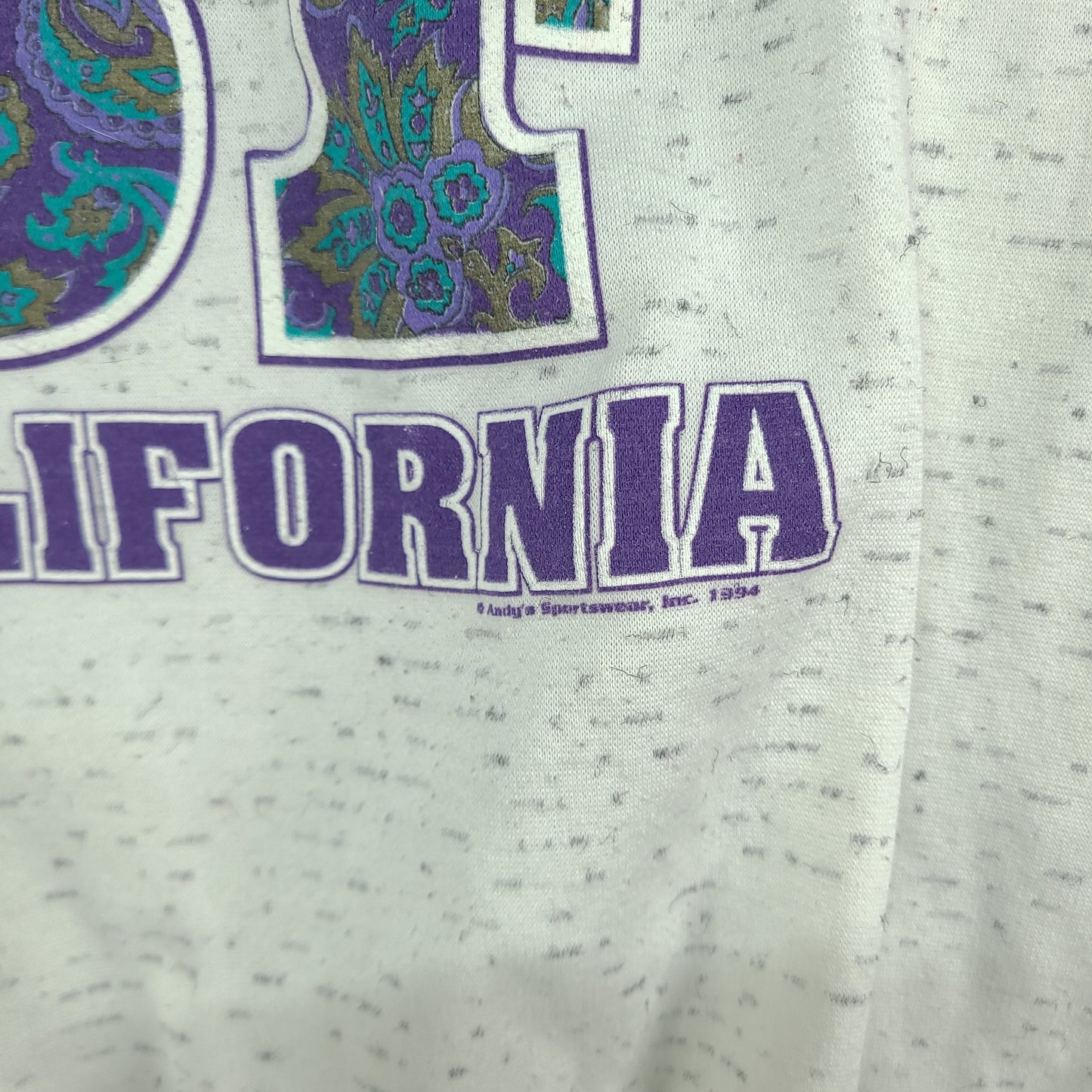 Vintage SF California Jumper Pullover White Made in USA XL Andys Polyester Cotton