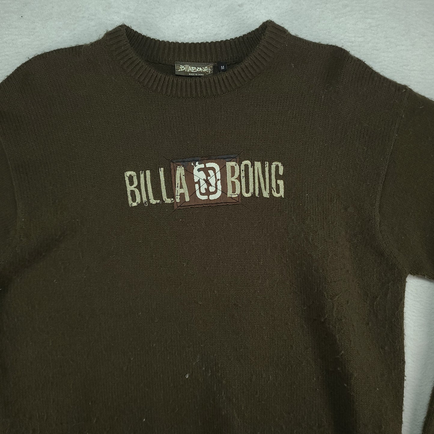 Billabong Sweater Jumper Knit Pullover Size M Y2K Winter Adult