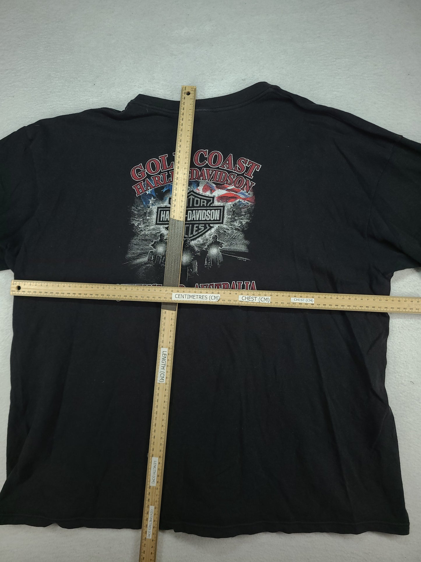 Harley Davidson Shirt Black Size 3XL Short Sleeve Graphic Tee Gold Coast Queensland