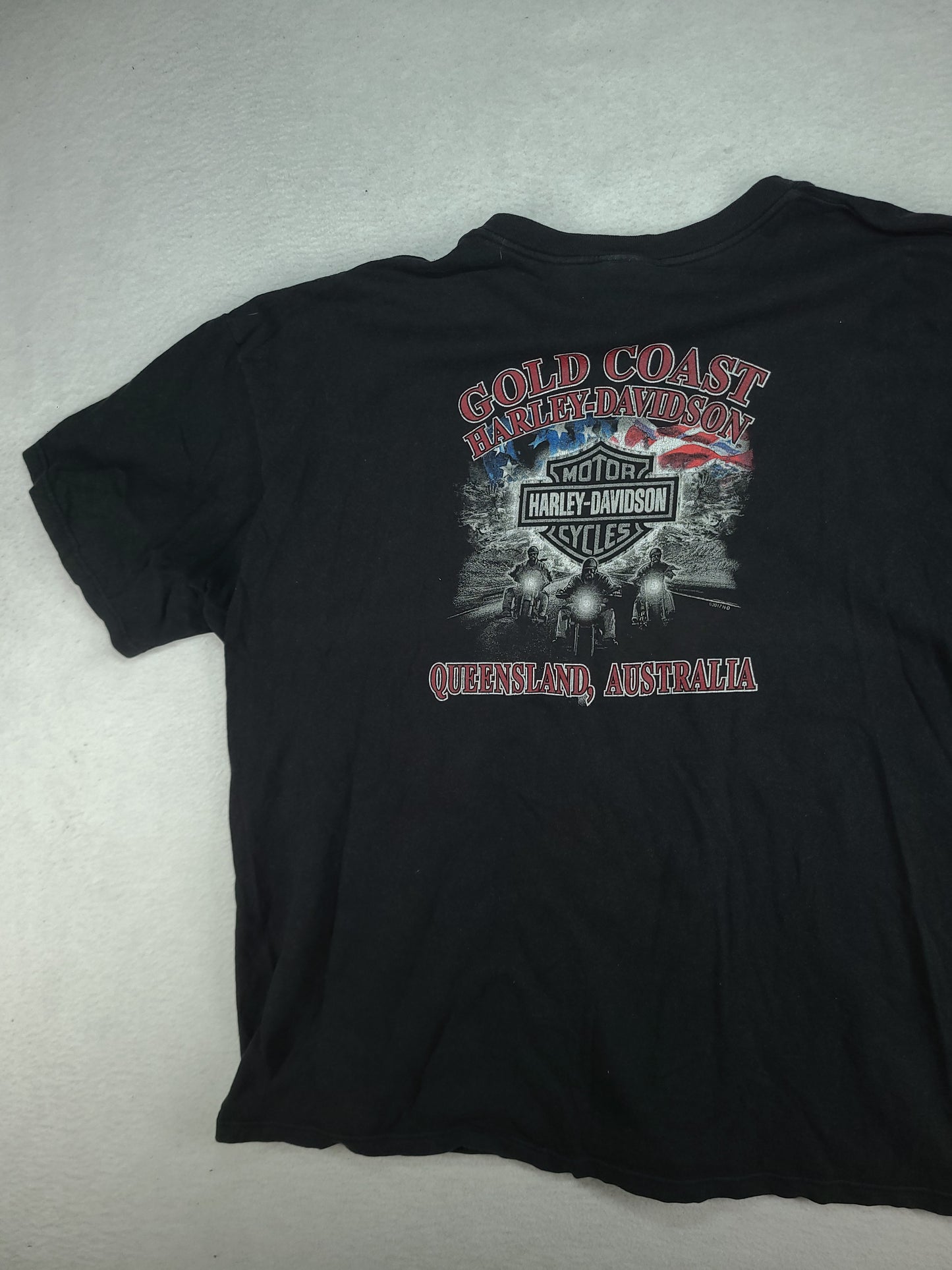 Harley Davidson Shirt Black Size 3XL Short Sleeve Graphic Tee Gold Coast Queensland