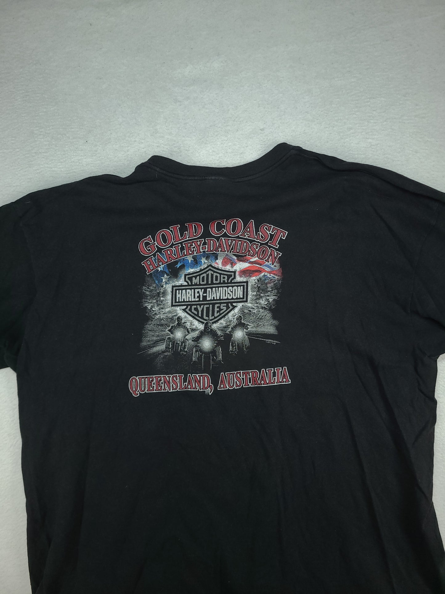 Harley Davidson Shirt Black Size 3XL Short Sleeve Graphic Tee Gold Coast Queensland