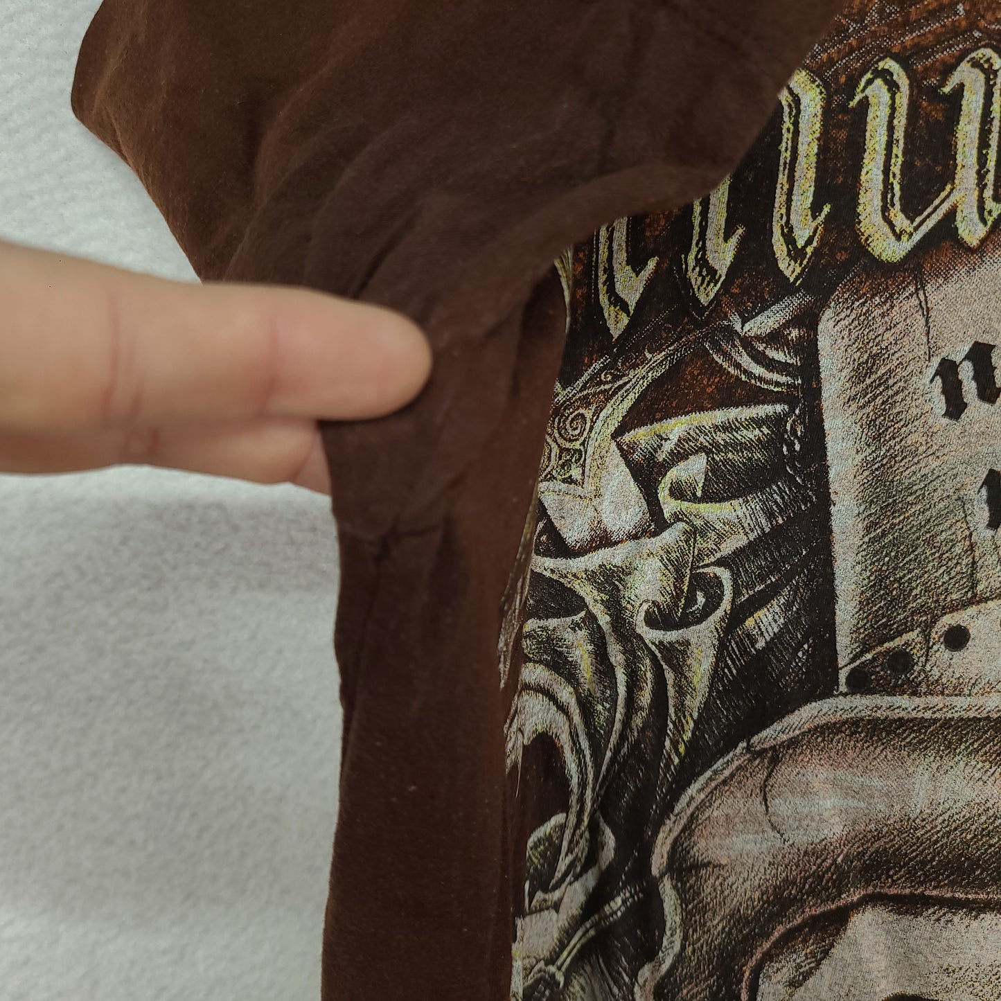 Minute Mirth Shirt Brown Y2K Short Sleeve Graphic Tee Size L Adult