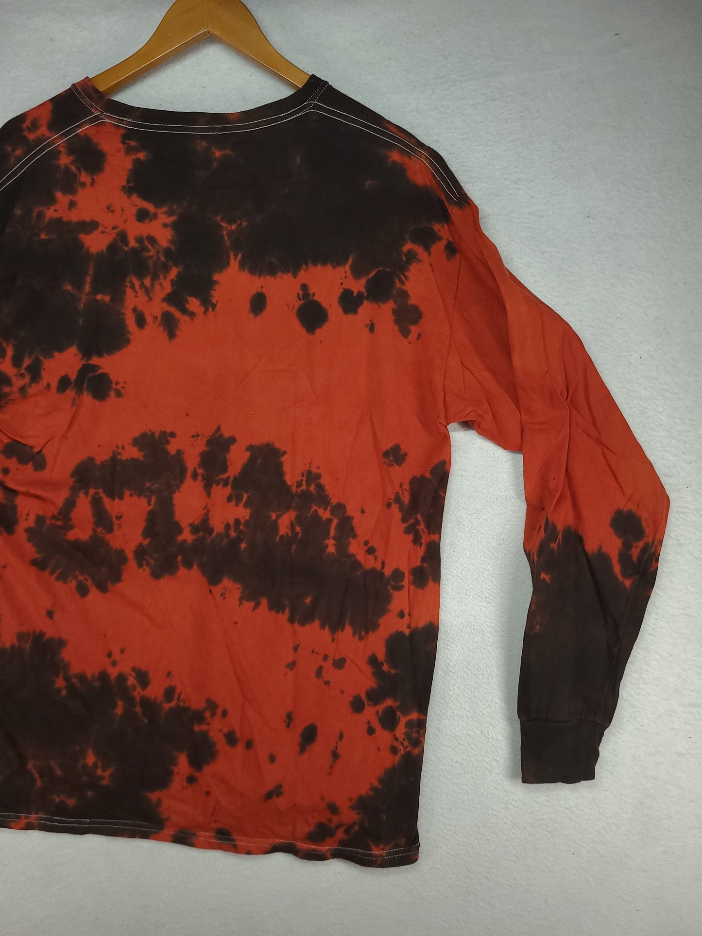 Bone Thugs N Harmony Shirt Long Sleeve Red Black Tie Dye Size L Cotton