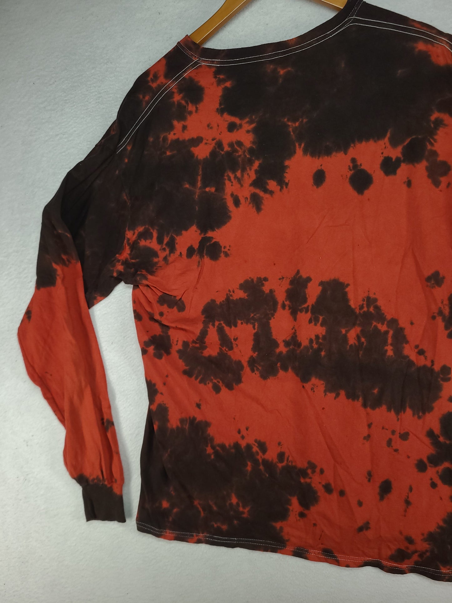 Bone Thugs N Harmony Shirt Long Sleeve Red Black Tie Dye Size L Cotton