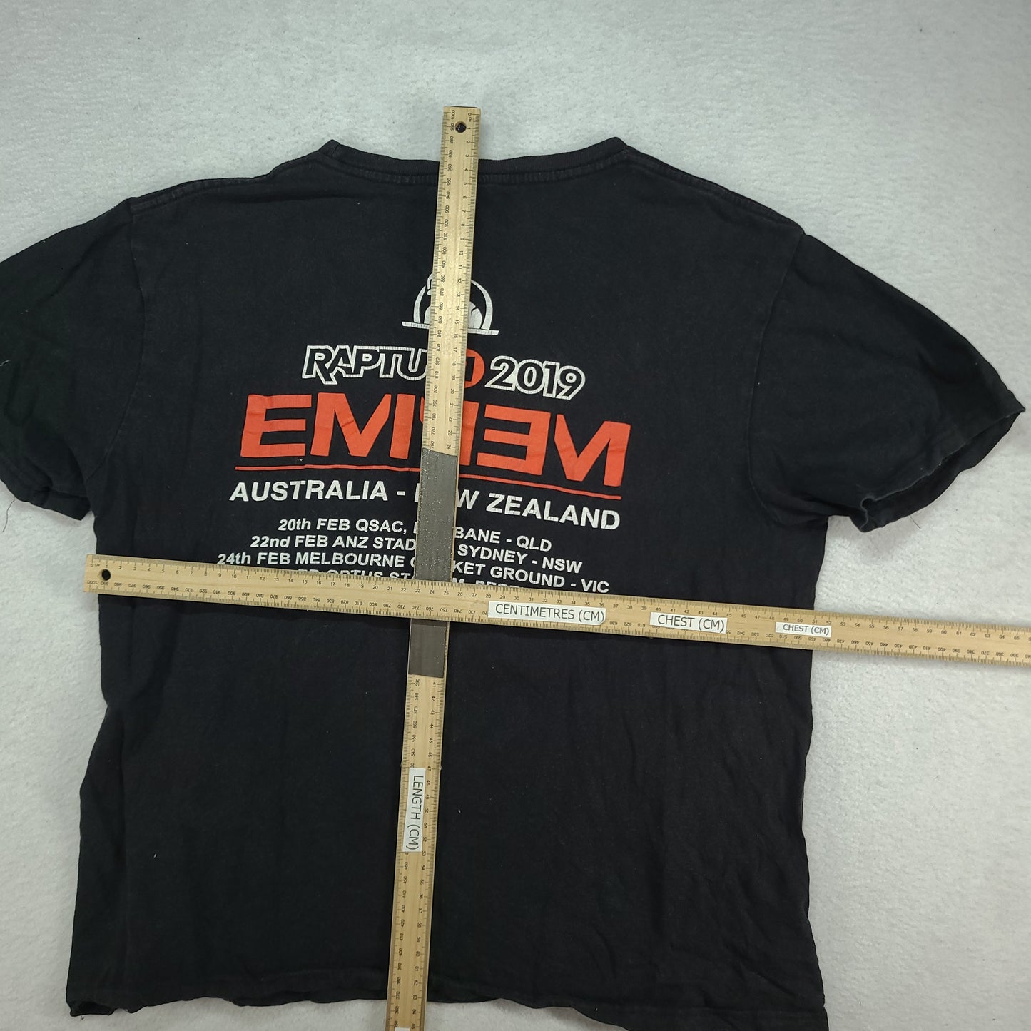 Eminem Shirt Rapture Tour Australia Black Size L Adult Graphic Tee 2019 Australia New Zealand