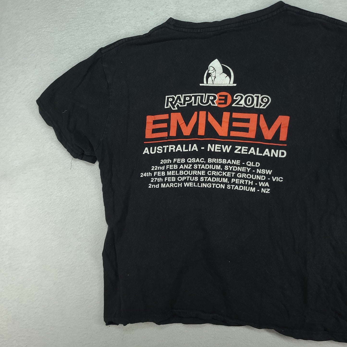 Eminem Shirt Rapture Tour Australia Black Size L Adult Graphic Tee 2019 Australia New Zealand