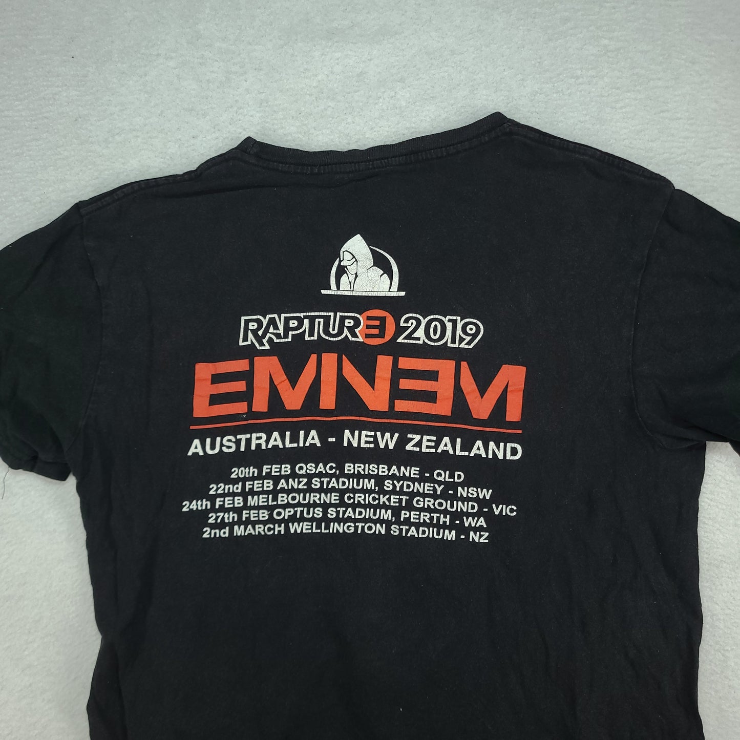 Eminem Shirt Rapture Tour Australia Black Size L Adult Graphic Tee 2019 Australia New Zealand