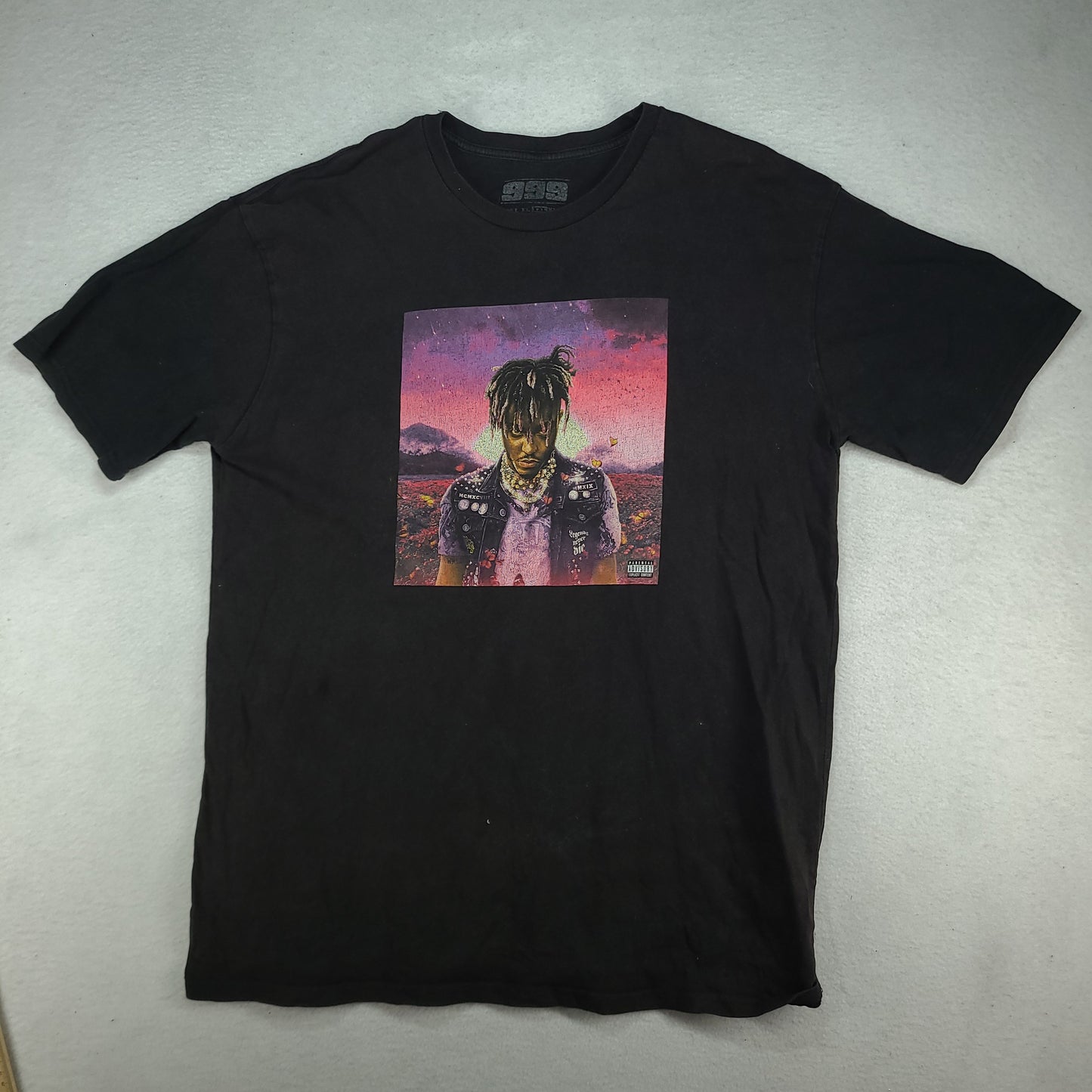 Juice Wrld Shirt Legends Never Die Black Graphic Tee Hip Size 2XL Adult