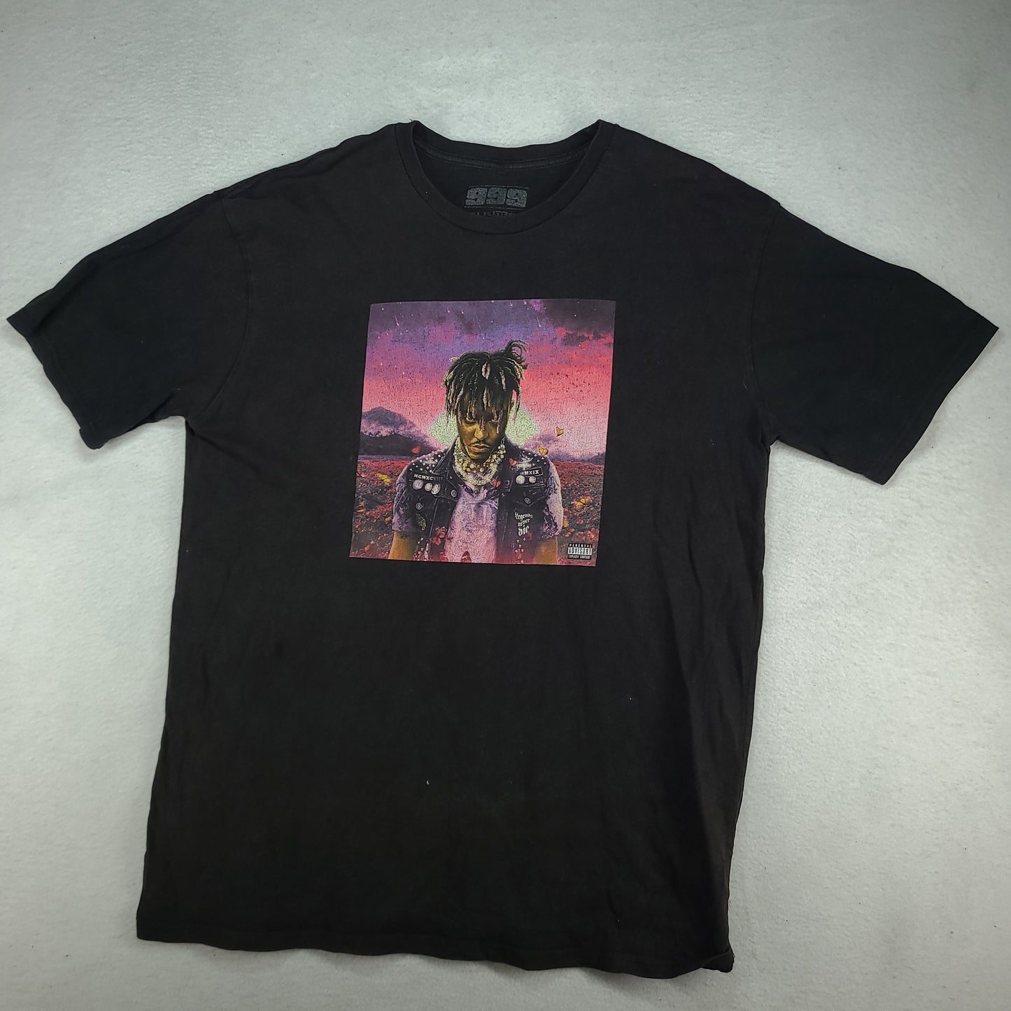 Juice Wrld Shirt Legends Never Die Black Graphic Tee Hip Size 2XL Adult