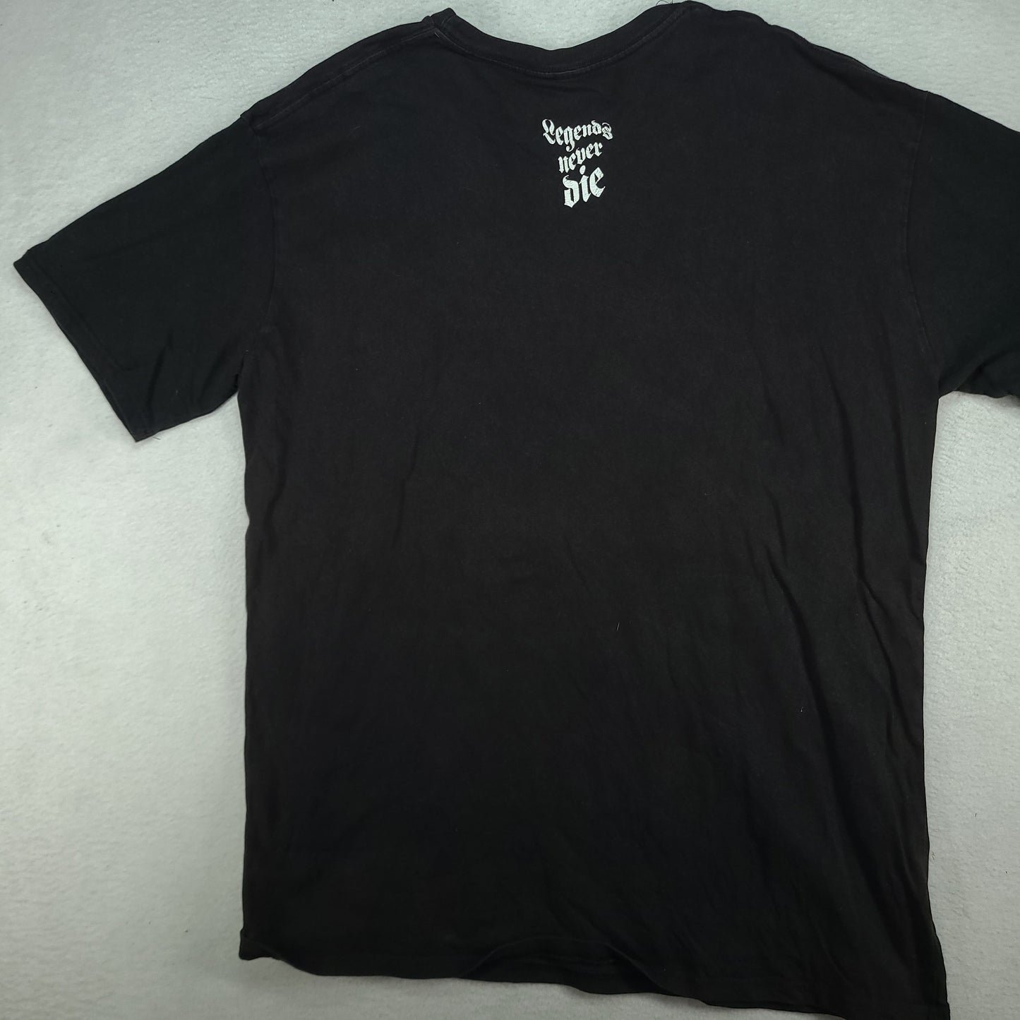 Juice Wrld Shirt Legends Never Die Black Graphic Tee Hip Size 2XL Adult