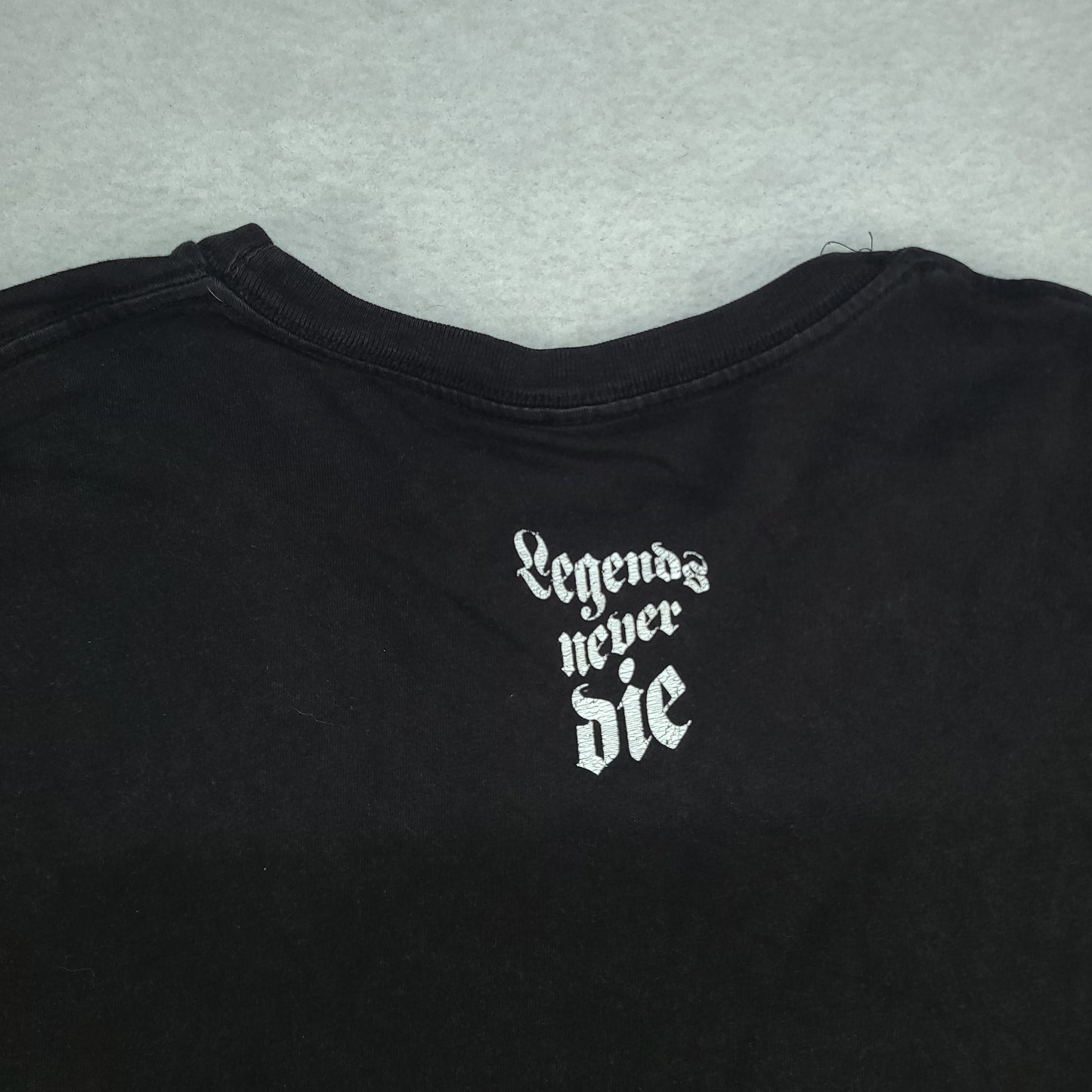 Juice Wrld Shirt Legends Never Die Black Graphic Tee Hip Size 2XL Adult