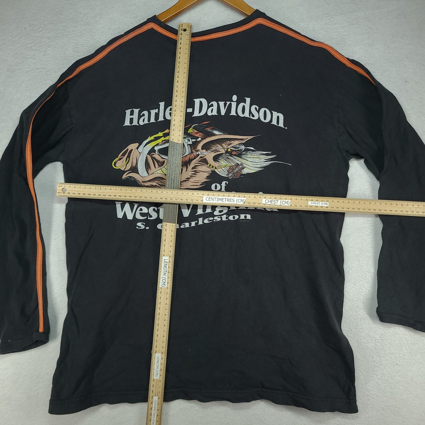 Vintage Harley Davidson Shirt XL Long Sleeve Hog Boar Rare West Virginia 1998
