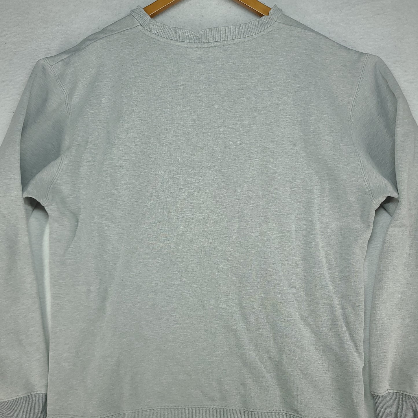 Quiksilver Jumper Grey Size L Pullover Spellout Adult Winter Warm Distressed Cuffs