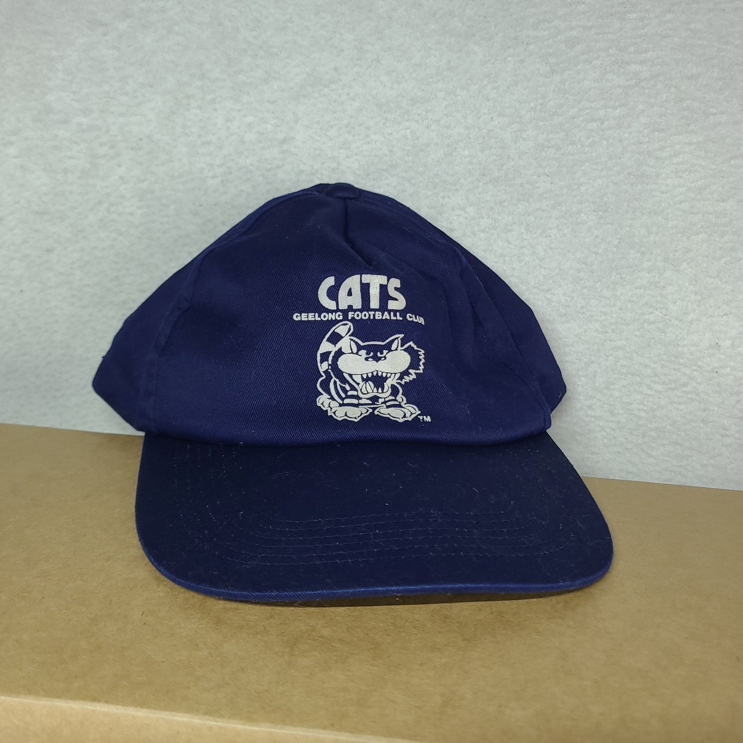 Vintage Geelong Cats Hat Snapback Blue Adult AFL Geelong Football Club Collectors Cap