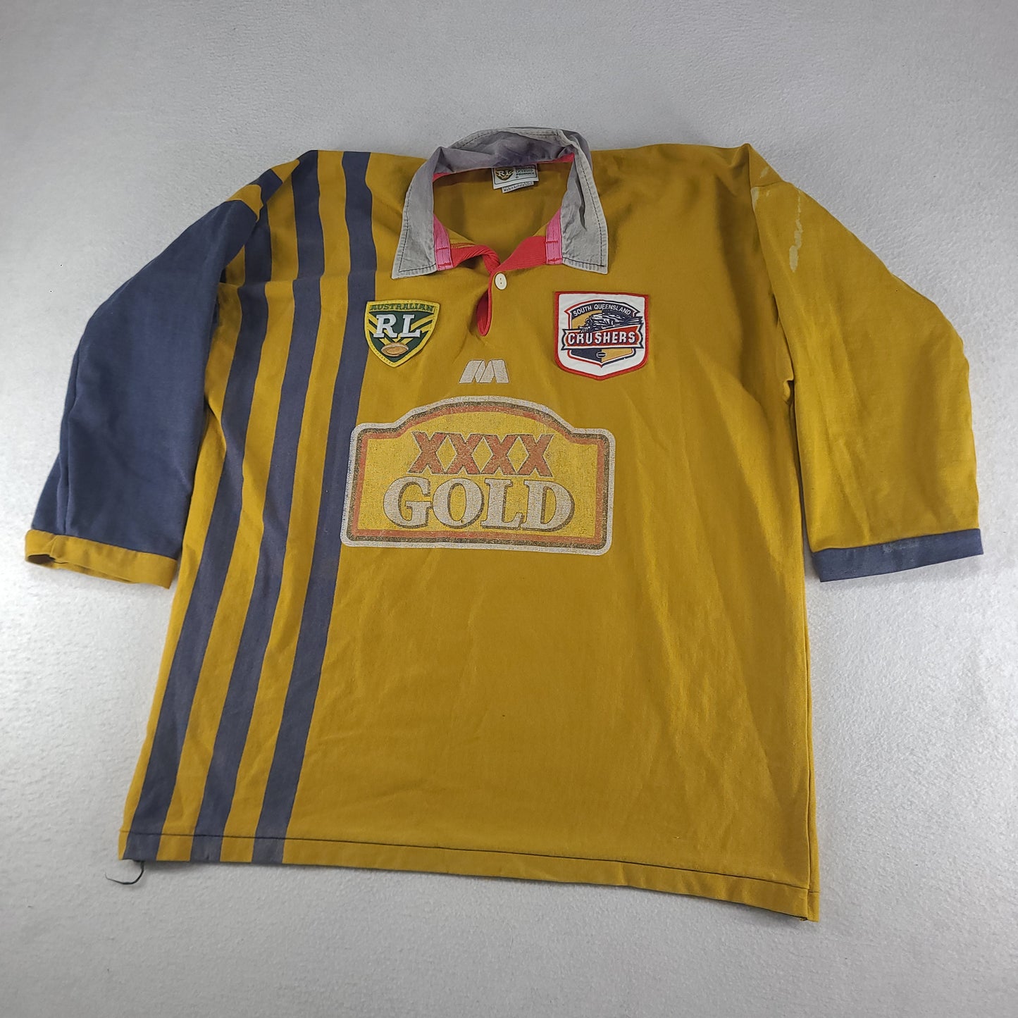 Vintage 90s South Queensland Crushers Jersey Rugby League XL 120CM