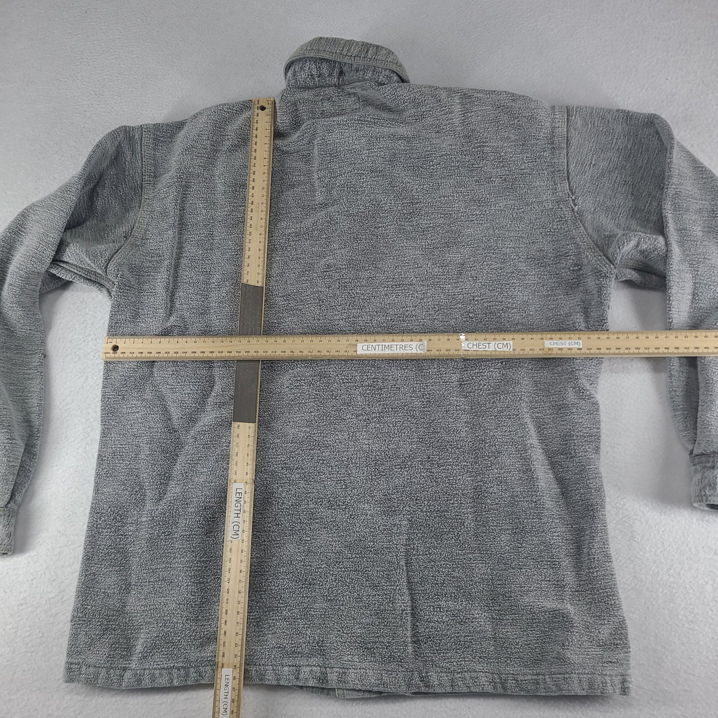 Vintage Kuta Lines Shirt Heavyweight Jumper Style Snap Button Size S Cotton